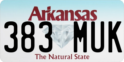 AR license plate 383MUK