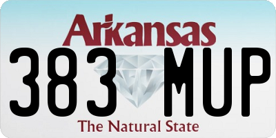 AR license plate 383MUP