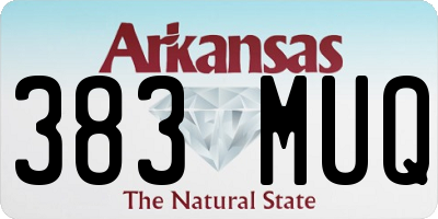 AR license plate 383MUQ