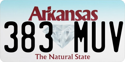 AR license plate 383MUV