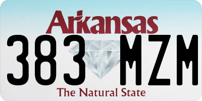 AR license plate 383MZM