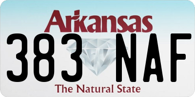 AR license plate 383NAF