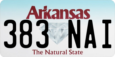 AR license plate 383NAI