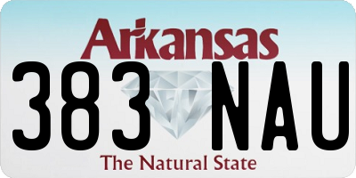 AR license plate 383NAU
