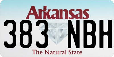 AR license plate 383NBH