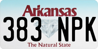 AR license plate 383NPK