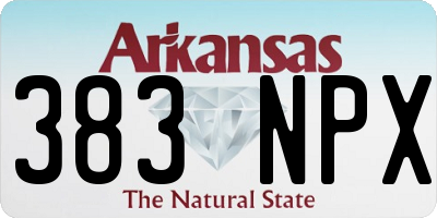 AR license plate 383NPX