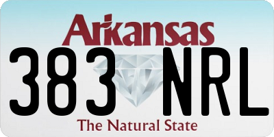 AR license plate 383NRL