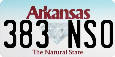 AR license plate 383NSO