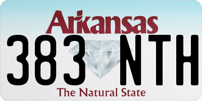 AR license plate 383NTH