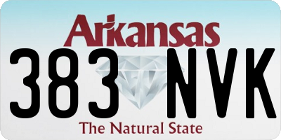 AR license plate 383NVK
