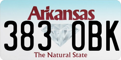 AR license plate 383OBK