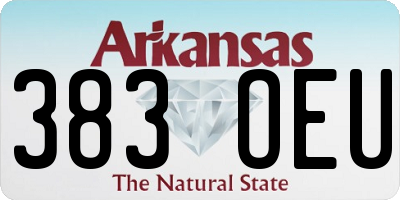 AR license plate 383OEU