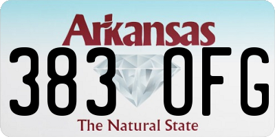 AR license plate 383OFG