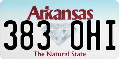 AR license plate 383OHI