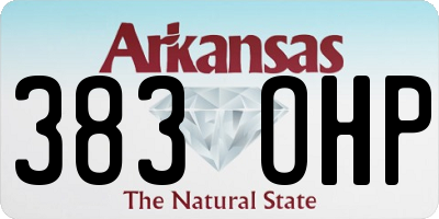 AR license plate 383OHP