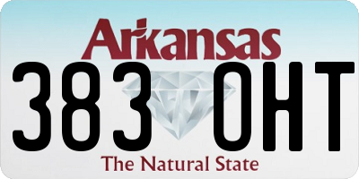 AR license plate 383OHT
