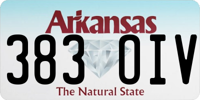 AR license plate 383OIV