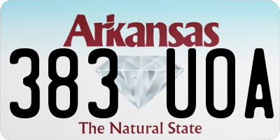 AR license plate 383UOA