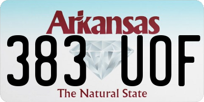 AR license plate 383UOF