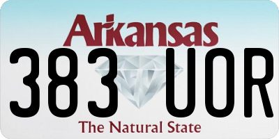 AR license plate 383UOR