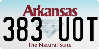 AR license plate 383UOT