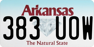 AR license plate 383UOW