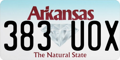 AR license plate 383UOX