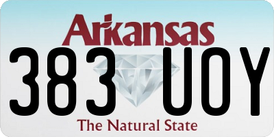AR license plate 383UOY