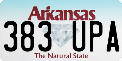 AR license plate 383UPA
