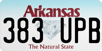 AR license plate 383UPB