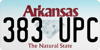 AR license plate 383UPC