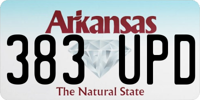AR license plate 383UPD