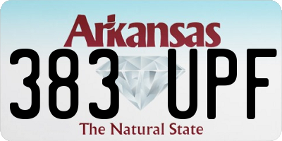 AR license plate 383UPF