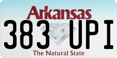 AR license plate 383UPI
