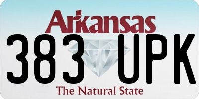 AR license plate 383UPK