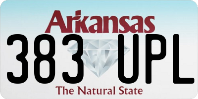 AR license plate 383UPL