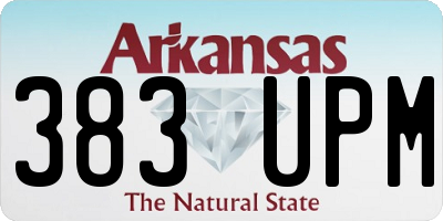 AR license plate 383UPM