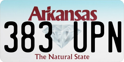 AR license plate 383UPN