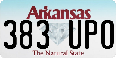 AR license plate 383UPO