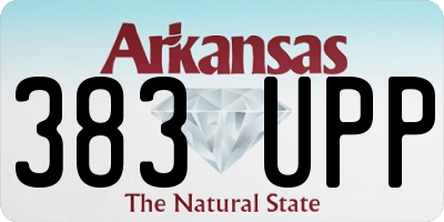 AR license plate 383UPP