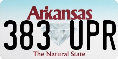 AR license plate 383UPR