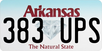 AR license plate 383UPS