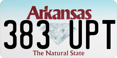 AR license plate 383UPT