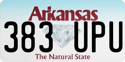 AR license plate 383UPU