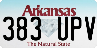 AR license plate 383UPV