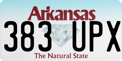 AR license plate 383UPX