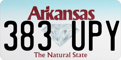 AR license plate 383UPY