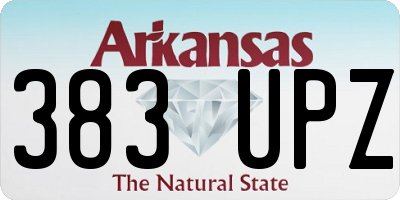 AR license plate 383UPZ