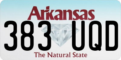 AR license plate 383UQD